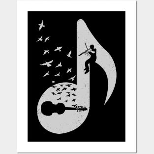 Musical note - Viola Damore Posters and Art